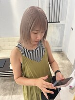 シー ヘアデザイン(see hair design)&nbsp;髪質改善ヘアスタイル外ハネボブワイドバングワインレッド