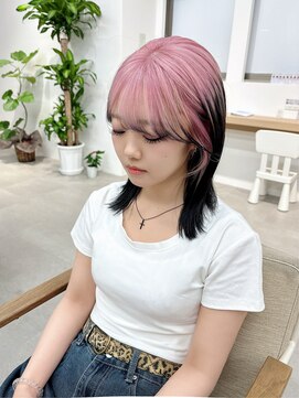 モリオフロムロンドン 大宮店(morio from London) 【坪井】ピンク ×ルーツカラー