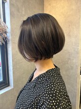 ハグ ニシコヤマ アトリエ(hug nishikoyama atelier)&nbsp;似合わせカットボブマッシュショートボブ丸みショート暗めカラー
