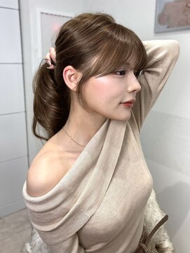 オニキス(ONYX) C238結んで可愛い顔周りブリーチなしwカラーヘーゼルベージュ