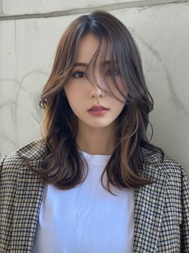 ヘアサロンエム 渋谷店(HAIR SALON M) くびれ×レイヤー×切りっぱなしボブ髪質改善ミディアムレイヤー