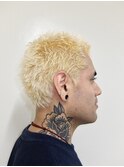 メンズカットハイトーンスパイキーブリーチショート