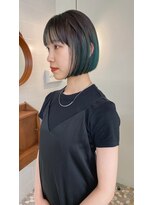 ウィットサークル(wit circle)&nbsp;ボブ　ハイライト　ブリーチ　ダブルカラー