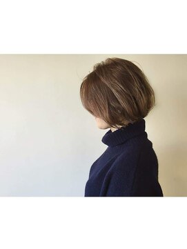 アン ヘア デザイン(un hair design) 【　un  】ハイライト×ボブ×グレージュ