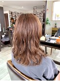 【orange大分賀来】セミロングデジタルパーマウェーブスタイル