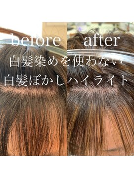 アッシュ 高幡不動店(Ash) 【Ash高幡不動×山崎】白髪染め使わない白髪ぼかしハイライト11