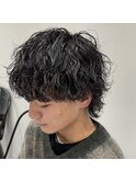 マッシュウルフ×波巻きスパイラル/メンズパーマ/メンズカット