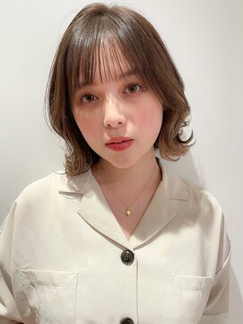 マイラ 銀座(myla) くびレイヤー外ハネ切りっぱなしボブインナー美髪ピンクブラウン