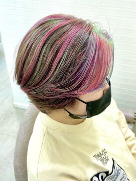 アールプラスヘアサロン(ar+ hair salon) ユニコーンハイライト