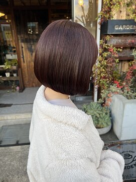へアサロンアンドカフェガーデン(hair salon&cafe GARDEN) ブリーチなしカラー/ピンクラベンダー/ボブ