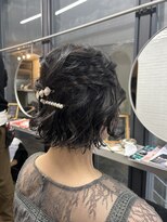 アシェット(assiette)&nbsp;【安田汐里】結婚式・二次会におすすめボブハーフアップ＊