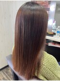 ツヤ髪ストレートヘア髪質改善トリートメントロングスタイル