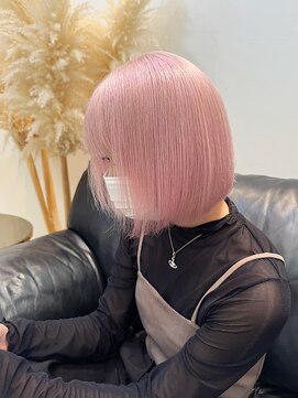 アンククロス 青山店(ANKH CROSS) ケアブリーチ/ショート/ボブ/ピンク