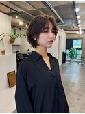 ショートボブ/ニュアンスパーマ/顔周りカット/20代30代