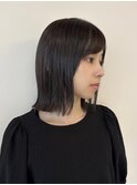 ナチュラル外ハネ平行ボブ