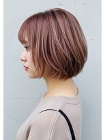 インスヘアー 京都四条大宮店(INCE HAIR)&nbsp;小顔ボブ×ピンクベージュ