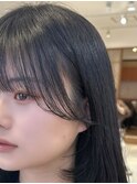 ◎小顔前髪顔まわり暗めカラーレイヤーロングミディアム