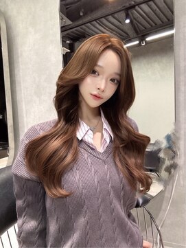 シティ(CITY) 韓国ヘア　レイヤーカット　顔まわりカット　ベージュ