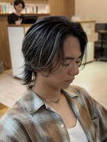 イエローコーン 金沢文庫店(YELLOW CORN) メンズハイライトメッシュ/メンズミディアム/メンズレイヤーボブ