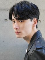 ルーシー 渋谷(LUCEY) センターパートフェザーパーマニュアンスパーマメンズカット