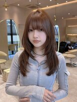 ジーナ 渋谷神南(Zina)&nbsp;レイヤーカット/ミディアムレイヤー/韓国レイヤー/韓国ヘア/前髪