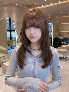 ジーナ 渋谷神南(Zina) レイヤーカット/ミディアムレイヤー/韓国レイヤー/韓国ヘア/前髪