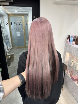 ラピス 名古屋駅前店(Lapis) モーブピンク/ブリーチ/ダブルカラー/髪質改善