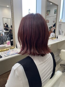 ルシード スタイル リコット(Lucido Style Ricotto) ミニボブ切りっぱなしボブレッドブラウン