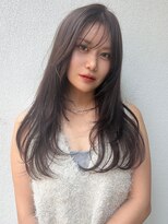 ユニバイリサ 天神大名店(uni by risa)&nbsp;グレージュ 髪質改善 ゆる巻き レイヤーカット ロング 韓国