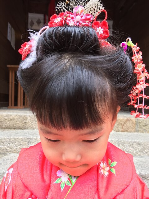 七五三　日本髪風アップスタイル