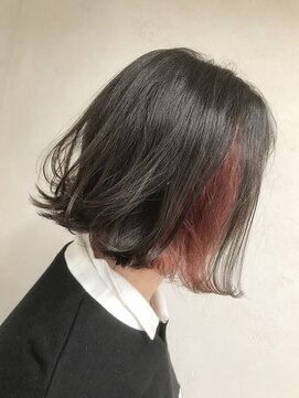 アジールヘア 東上野店(agir hair) 大人ナチュラル外ハネボブ/チラ見せインナー【上野/東上野】