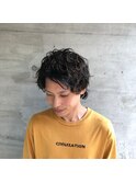 10代20代/メンズ/ウルフカット/ウルフ/パーマ/アップバング