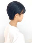 耳掛け/黒髪/グラデーションショート/ショートカット/30代40代