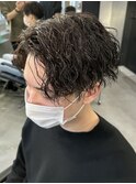 波巻きスパイラルパーママッシュショート無造作パーマ刈り上げ