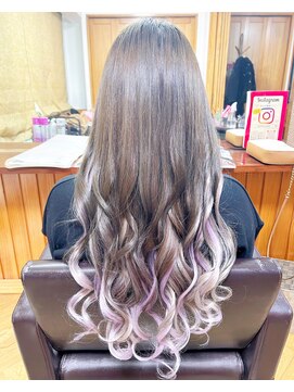 エクステンション クーチャー(Extention Cu'cha) ホワイトエクステ パープルメッシュ