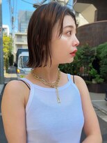 サンドシーン(sand scene)&nbsp;20代30代40代丸みショートボブマッシュ前下がりレイヤー