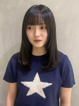 ヨーク(YOKE) 【YOKE】フェイスレイヤー/ワイドバング/透明感暗髪