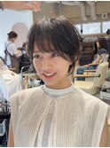 (ショートヘア/丸みショート/小顔ショート/前髪/ショートボブ)