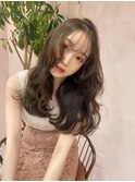 カラー/ベージュ/韓国ヘア/渋谷/レイヤー/顔まわり