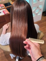 TJ天気予報 3コ 豊明店 「ビフォーアフターあり」ブラウンレッド「縮毛矯正」