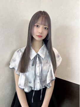 アース コアフュールボーテ 熊谷店(EARTH coiffure beaute) グレーラベンダー_ダブルカラー_ケアブリーチ_ワンホンヘア