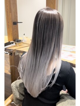 ラグーン(LAGOON) バレイヤージュグレージュハイライトダブルカラーケアブリーチ