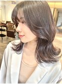 ブルーシルバーアッシュブルージュ透明感グラデーションカラー