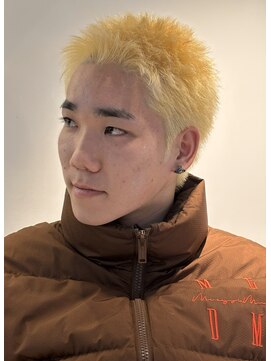 ハイトーンカラー/ツイストピンパーマ/スパイキーショート＃