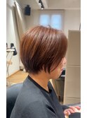 大人ショート × 明るい白髪染め archive垂水カット