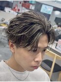 渋谷/フェザーパーマ/ニュアンスパーマ/毛流れセンターパート