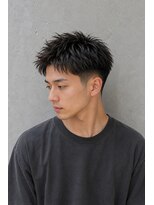 ラベルム バイ エーケー メンズ(La Belleme by AK for Men)&nbsp;黒髪アップバング×束感ショート