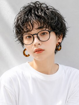 ラレイ ハラジュク(Lalei harajuku) 原宿マッシュショートパーマニュアンスパーマ大人ショート30代