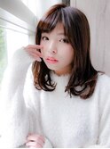 流しバング ゆるふわ 大人可愛い ★★