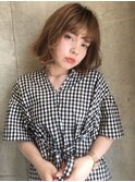 【LA PENSEE】オレンジベージュボブ